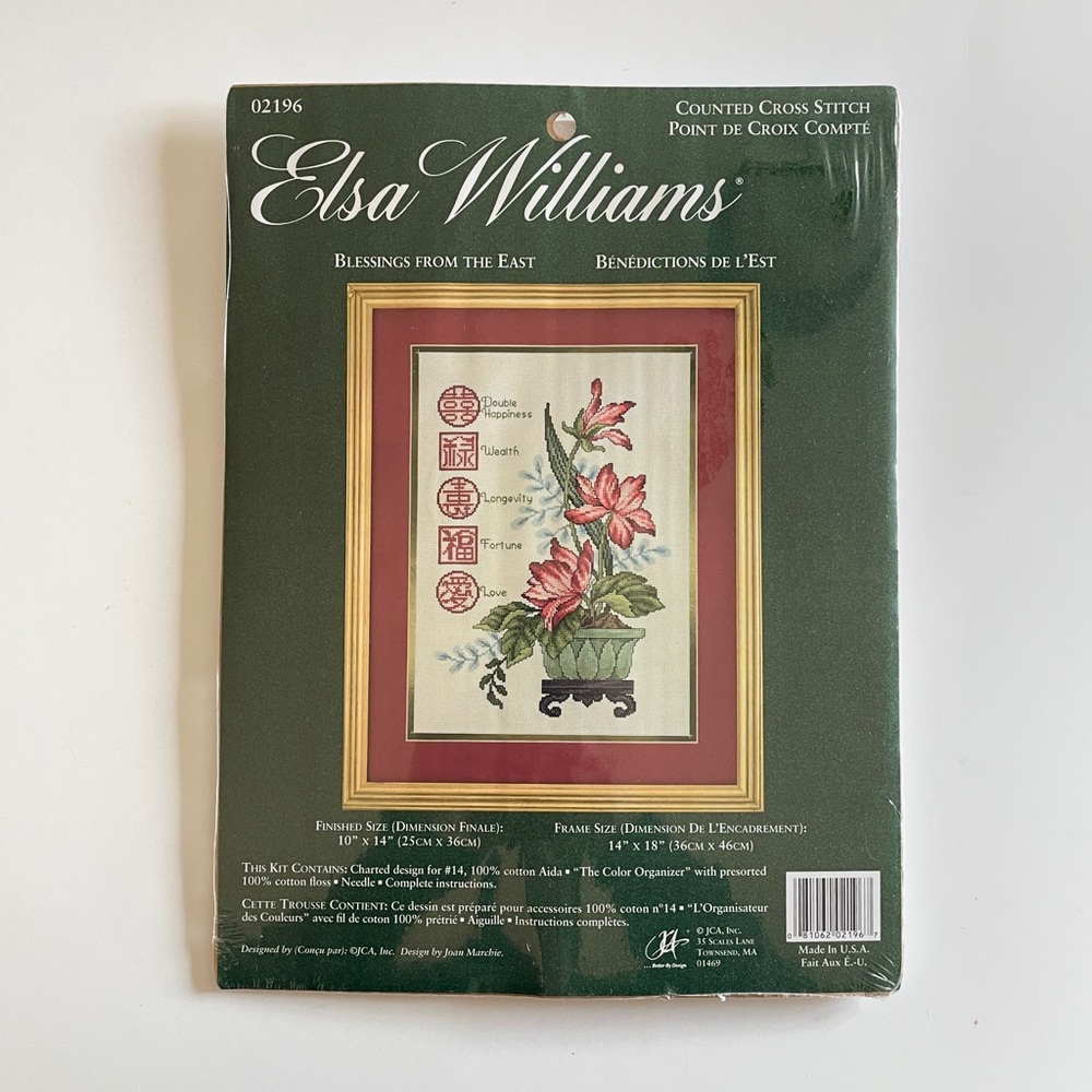 Elsa Williams Blessings From The East Cross Stitch Kit 02196 Asian Floral JCA⁠